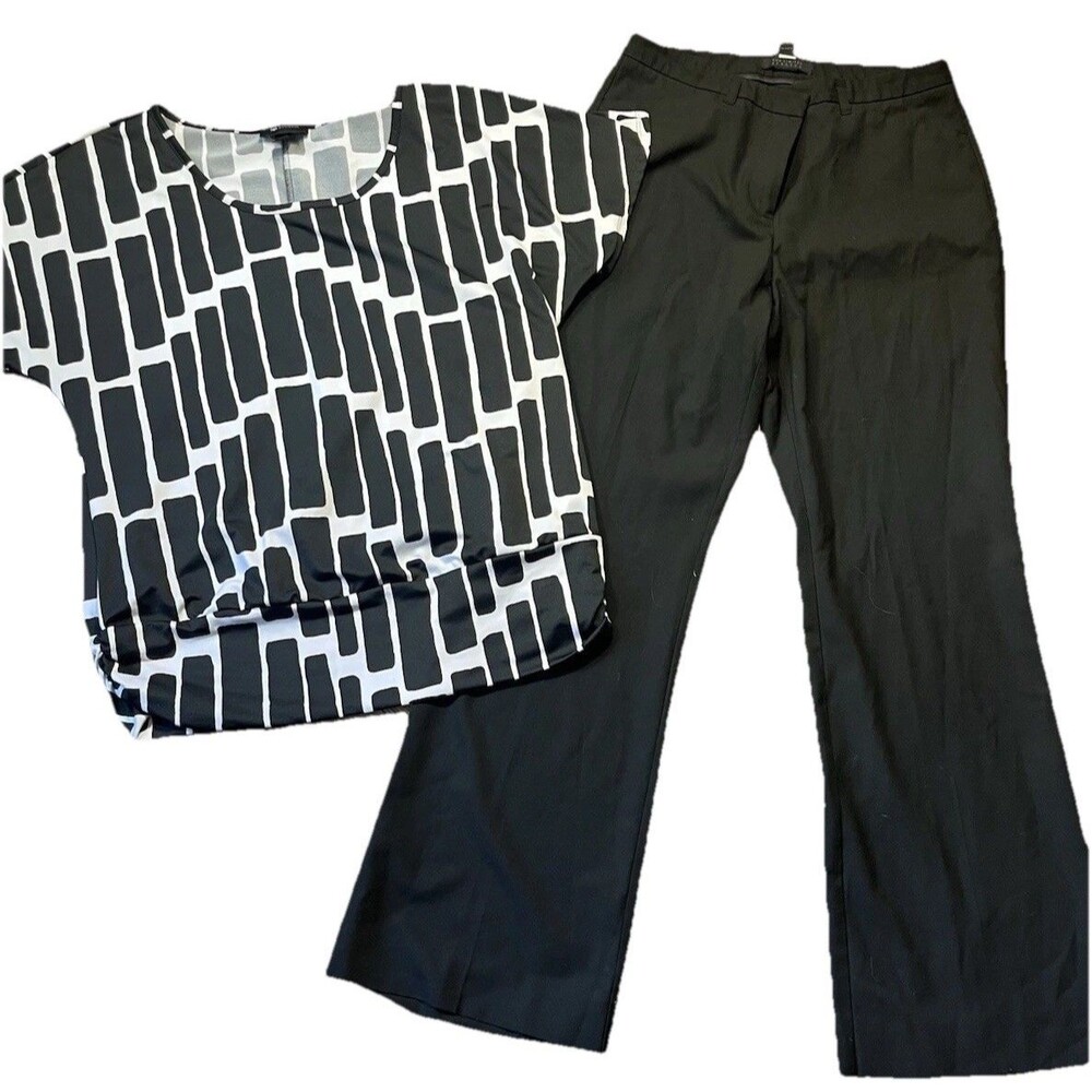 AB Studio Women’s 2-Piece Career Outfit Set – Size L Top / Size 8